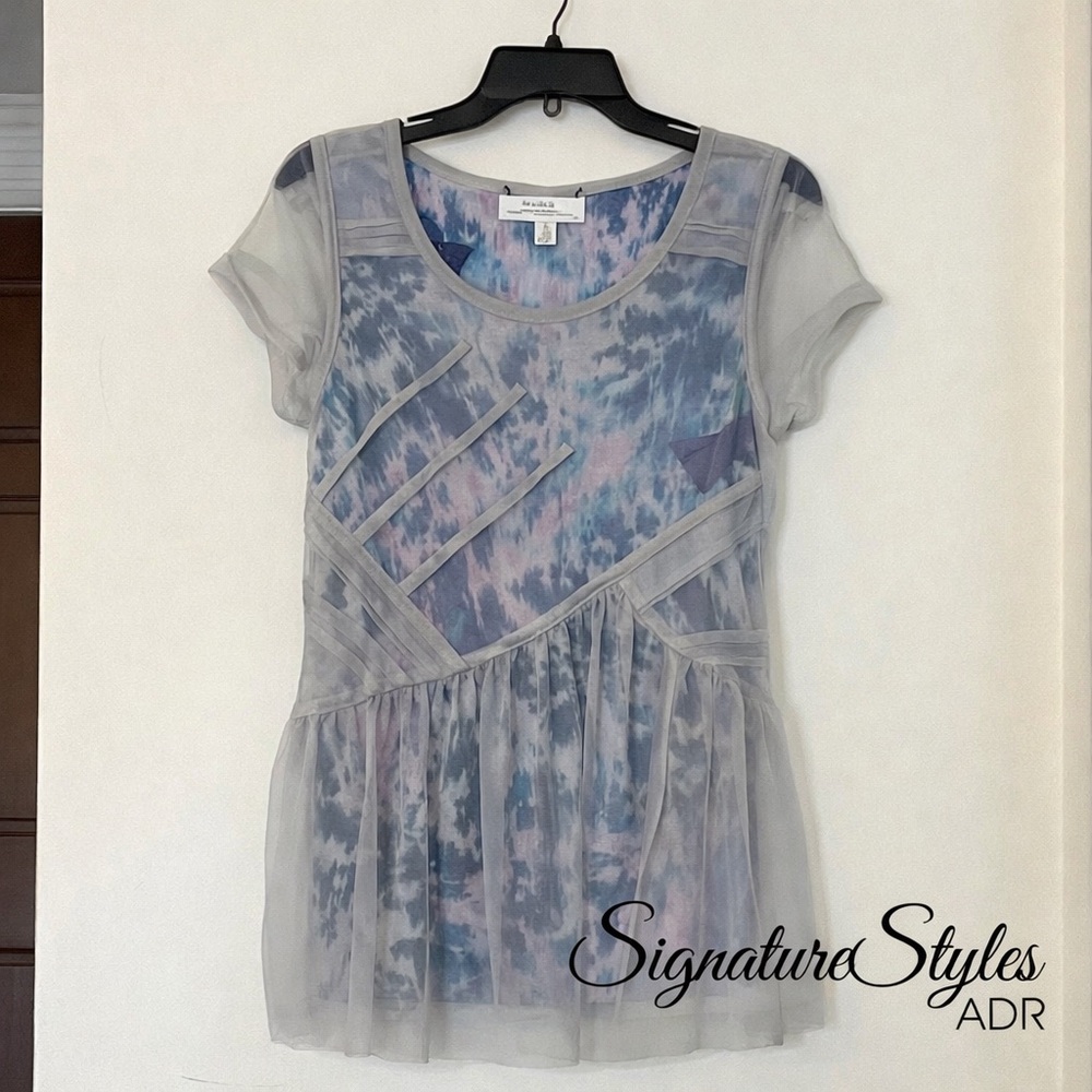 Meadow Rue Blue & Purple Sheer Blouse – Size 8